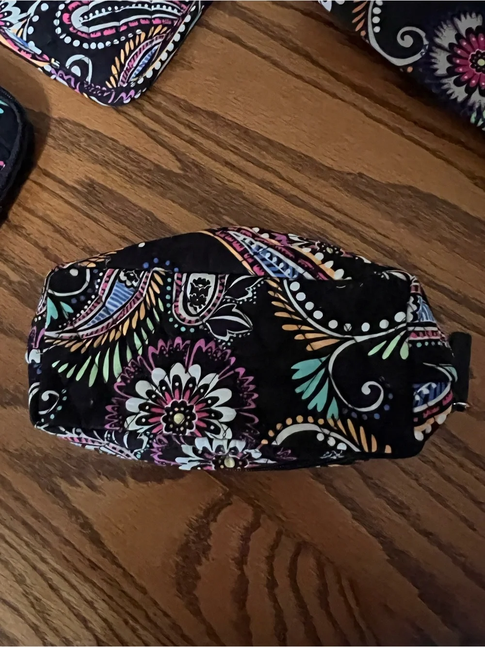 Vera Bradley Black Floral Paisley Cosmetic Bags!